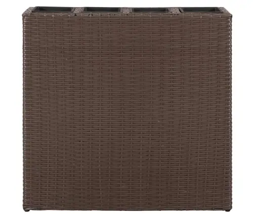 Augstā Puķu Kaste Ar 4 Podiem, Pe Rotangpalma, Brūna Vidaxl