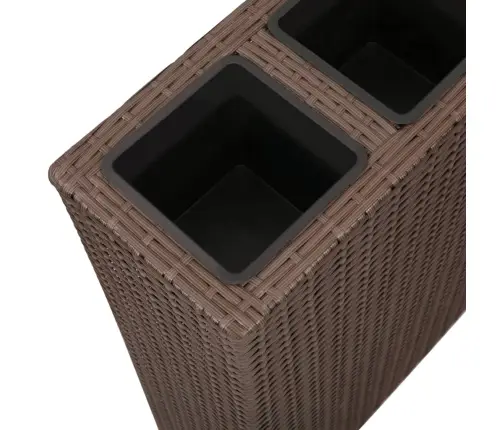 Augstā Puķu Kaste Ar 4 Podiem, Pe Rotangpalma, Brūna Vidaxl