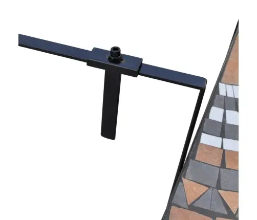 Piekarams Balkona Galdiņš, Sarkanbrūna Un Balta Mozaīka Vidaxl