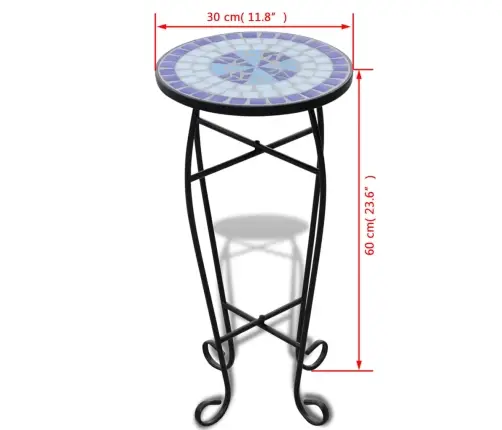 Mosaic Galdiņš, Augu Galdiņš, Zils Un Balts