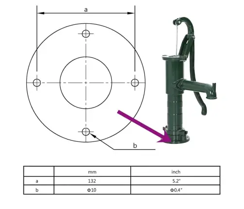 Dārza Rokas Ūdens Sūknis, Čuguns Vidaxl