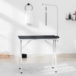 Reguliuojamas Šunų, Naminių Gyvūnų Priežiūros Stalas Su 1 Kilpa