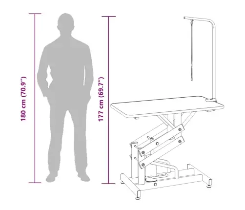 Reguleeritava Pöörliga Hüdrauliline Pesulaud Koduloomadele