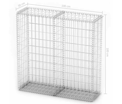 Gabions Ar Vāku, Cinkota Stieple, 100X100X30 Cm  Vidaxl
