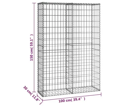 Gabions Ar Vāku, Cinkota Stieple, 150X100X30 Cm  Vidaxl