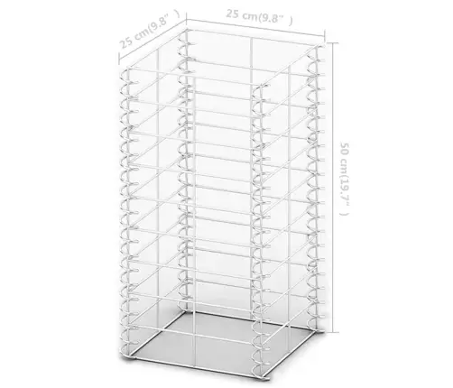 Gabionu Komplekts, 3 Gab., Cinkota Stieple, 25X25X50 Cm  Vidaxl