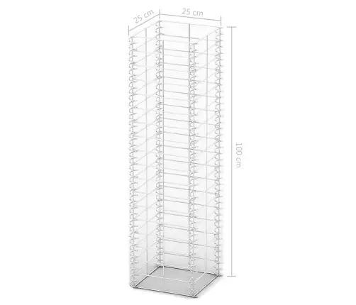 Gabionu Komplekts, 3 Gab., Cinkota Stieple, 25X25X100 Cm  Vidaxl