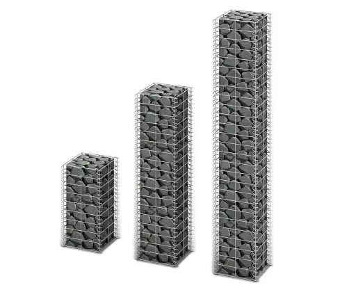 3 Vnt. Gabionų Rinkinys, Cinkuota Viela