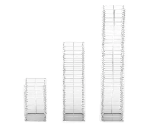 3 Vnt. Gabionų Rinkinys, Cinkuota Viela