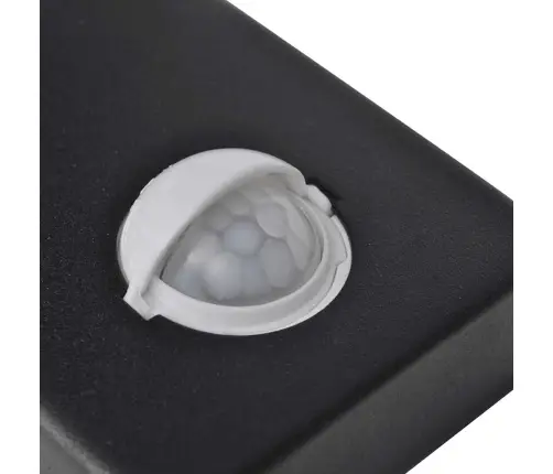 Led Sienas Lampa Ar Sensoru, Nerūsējošs Tērauds, Cilindra Forma, Melna