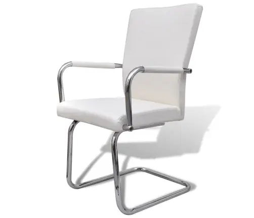 Gembinės Valgomojo Kėdės, 4Vnt., Baltos, Dirbtinė Oda Gembinės Valgomojo Kėdės, 4Vnt., Baltos, Dirbtinė Oda