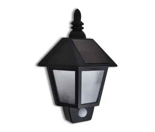 Sienas Lampa Ar Saules Bateriju Un Kustību Sensoru  Vidaxl