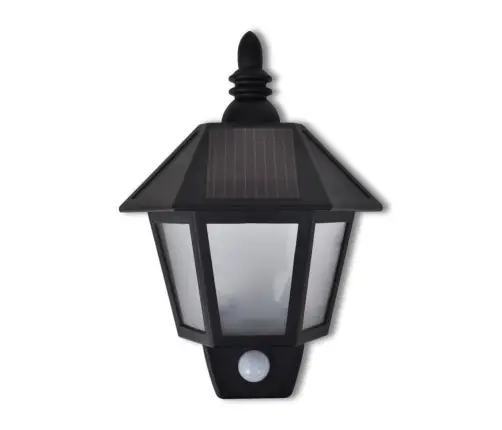 Sienas Lampa Ar Saules Bateriju Un Kustību Sensoru  Vidaxl