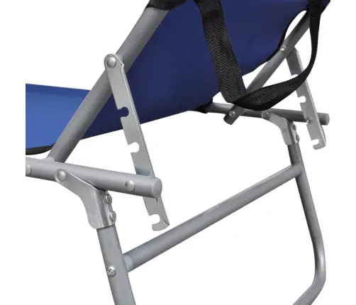 Saliekams Sauļošanās Zvilnis Ar Jumtiņu, Tērauds, Zils Audums Vidaxl Saliekams Sauļošanās Zvilnis Ar Jumtiņu, Tērauds, Zils Audums Vidaxl