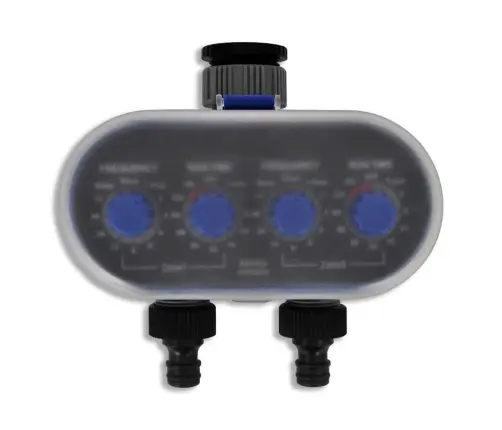 Elektronisks Dārza Automātiskais Ūdens Taimeris Ar Divām Izejām