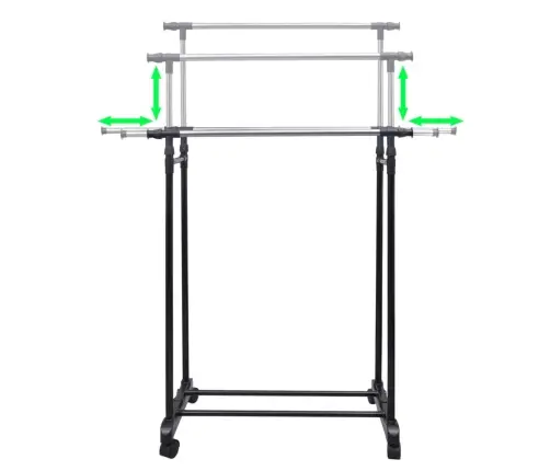 Reguleeritav Riidestange 2 Tk, 2 Riidetoru