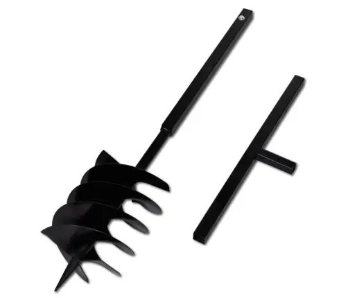 Zemes Urbis Ar Rokturi 200 Mm Un Trīs Spirālēm, Melns Tērauds