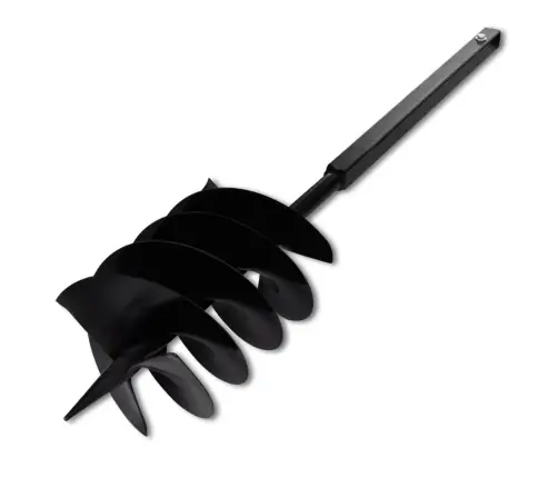 Zemes Urbis Ar Rokturi 200 Mm Un Trīs Spirālēm, Melns Tērauds