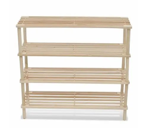 Batų Lentynos, 2Vnt., Eglės Medienos Masyvas, 4 Aukštų