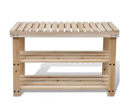 Apavu Plaukts Ar Solu, Egles Masīvkoks Vidaxl