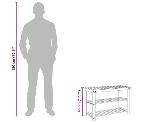 Kaks Ühes Jalatsiriiul Pingiga, Nulupuit