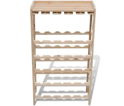 Vīna Pudeļu Plaukts, 25 Pudelēm, Egles Masīvkoks Vidaxl