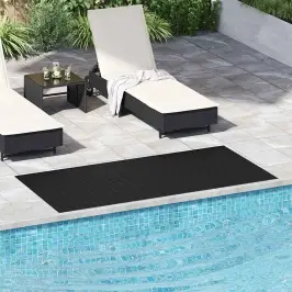 Grīdas Paklājiņš, Gumija, Neslīdošs, 2X1 M, Rievots Raksts