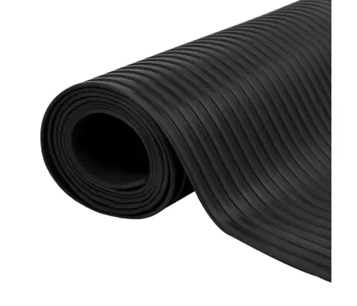 Grīdas Paklājiņš, Gumija, Neslīdošs, 5X1 M, Rievots Raksts