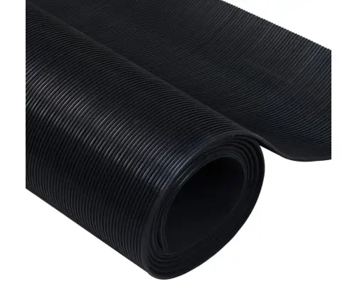 Grīdas Paklājiņš, Gumija, Neslīdošs, 2X1 M, Rievots Raksts