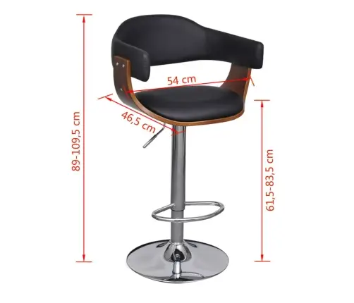 Bāra Krēsli, 2 Gab., Mākslīgā Āda Vidaxl