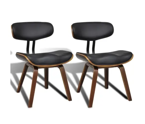 Söögitoolid 2 Tk, Painutatud Puit Ja Kunstnahk