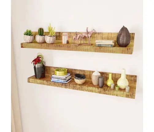 Sienas Plaukti, 2 Gab., Masīvkoks Vidaxl