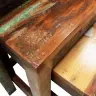 Sudedamų Staliukų Komplektas, 3D., Vintažinis, Perdirbta Mediena