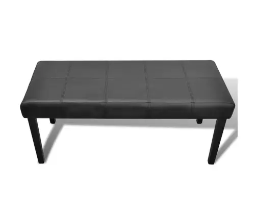 Juodas Kokybiškos Dirbtinės Odos Suoliukas