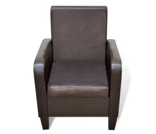 Krėslas, Rudas, Dirbtinė Oda