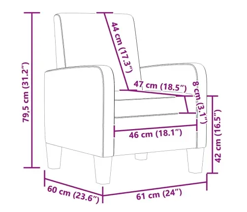 Atpūtas Krēsls, Brūna Mākslīgā Āda Vidaxl
