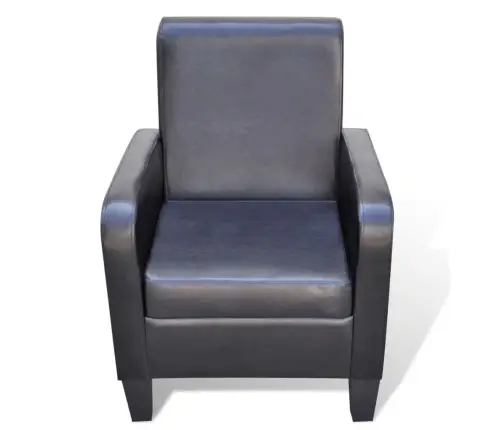 Krėslas, Juodas, Dirbtinė Oda