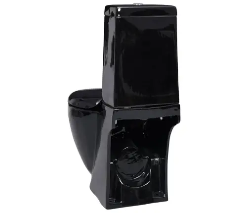 Keraamiline Ümar Wc Pott Alumise Veevooluga, Must
