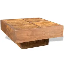 Kafijas Galdiņš, Kvadrāta Forma, Mango Masīvkoks, Brūns  Vidaxl