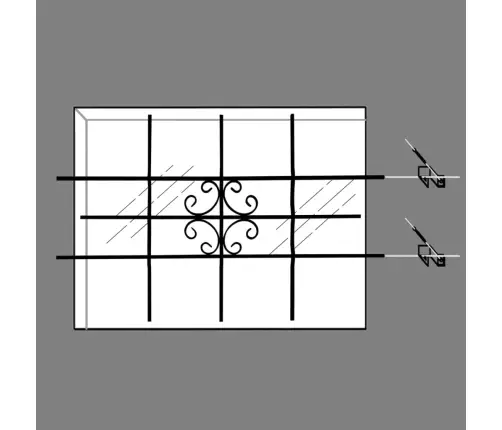 Tērauda Logu Reste 69 X 114 Cm
