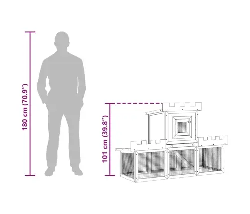 Õues Kasutatav Suur Küülikupuur, Ühe Majakesega
