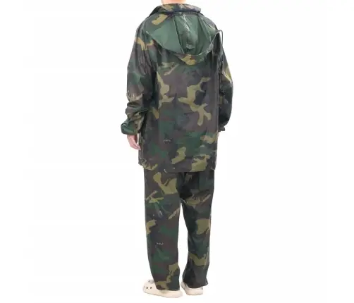 Kamufliažinis Vyriškas 2 Dalių Kostiumas Nuo Lietaus Su Gobtuvu, Xxl