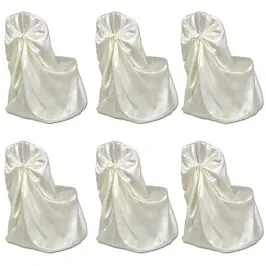 Krēslu Pārklāji Kāzām 6 Gab. Bēši