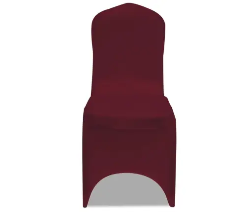 Elastīgs Krēsla Pārklājs Burgundijas Vīna Krāsā 6 Gab.