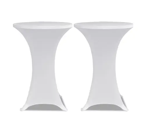 Elastīgs Galdauts Stāvgaldiem 60 Cm 2 Gab. Balts
