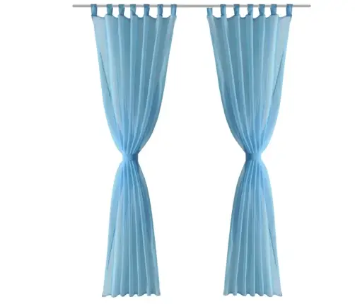 Permatomos Turkio Spalvos Užuolaidos, 140 X 175 cm 2 Vnt.