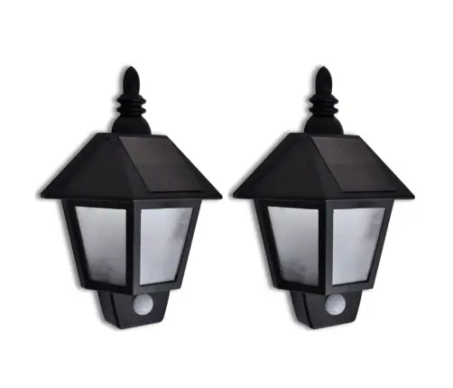 Saulės Energija Įkraunami Sieniniai Šviestuvai Su Jutikliais, 2Vnt.