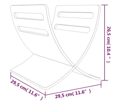 Žurnālu Turētājs, Brūns Koks  Vidaxl