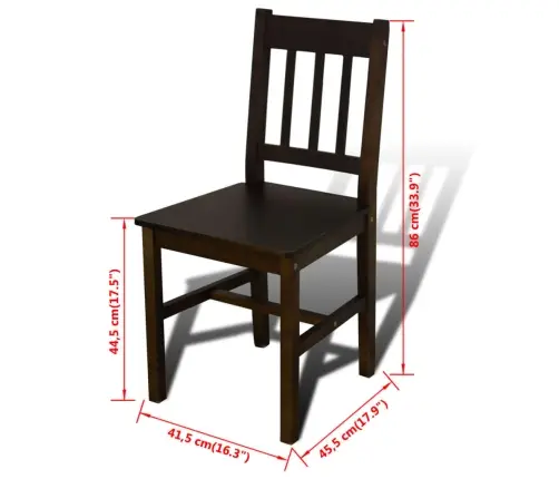 Koka Ēdamistabas Galds Ar 4 Krēsliem Tumšā Dabīga Koka Krāsā