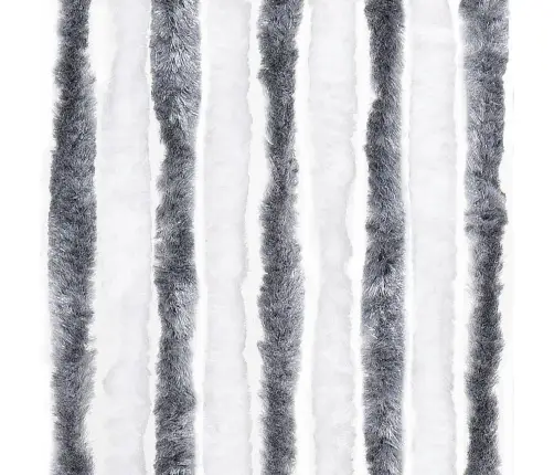 Kukaiņu Aizkars, 90X220 Cm, Pelēks Un Balts Šenils Vidaxl